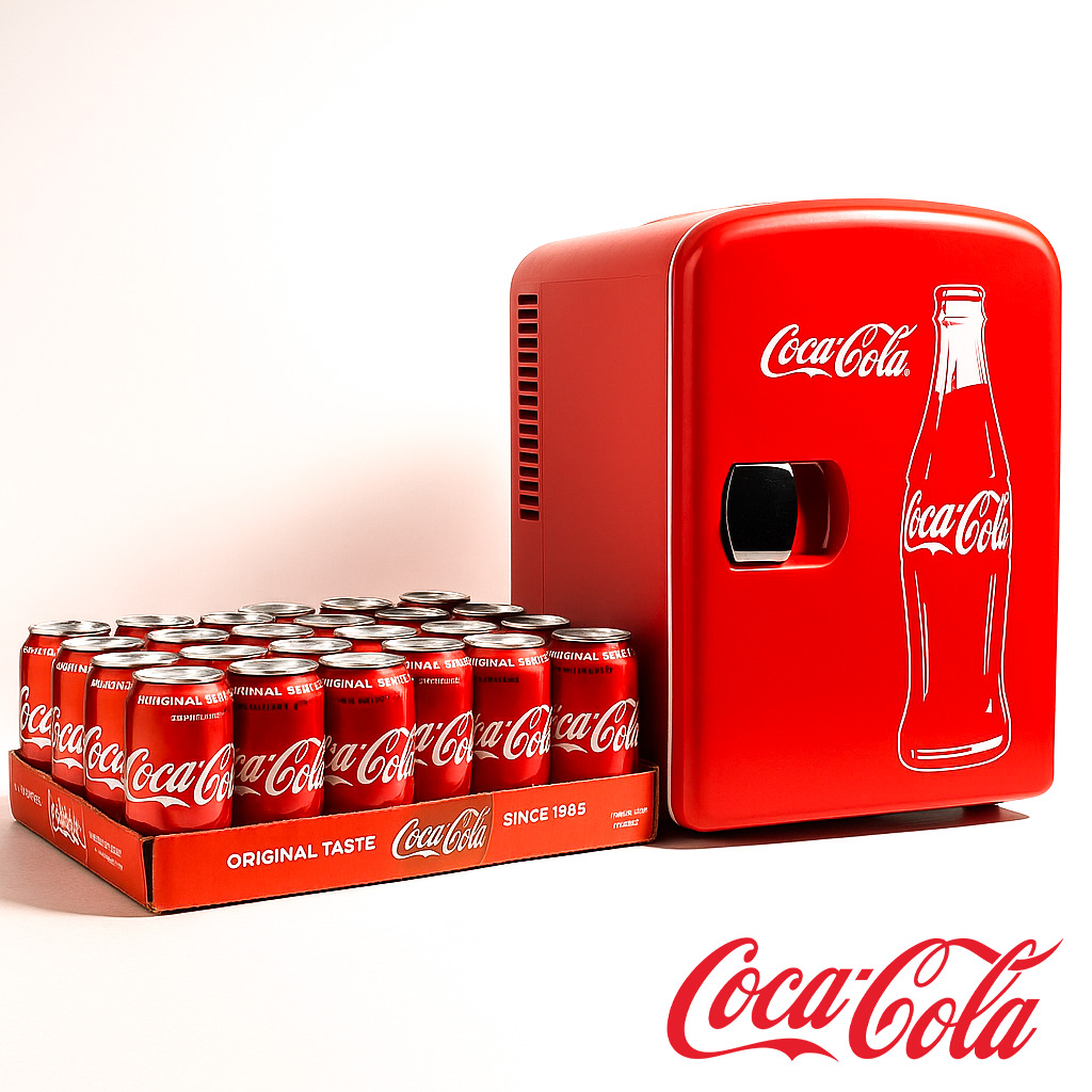 Mini-réfrigérateur Coca-Cola + 24 canettes